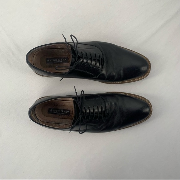 Aston Grey‎ Leu Leather Lace Up Oxford in Black Size 12 - Picture 2 of 8